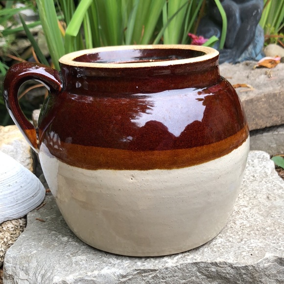 Primitive Robinson Ranbottom Blue Crown #2 Stone Ware Pottery Jar-Made in USA - Picture 7 of 14